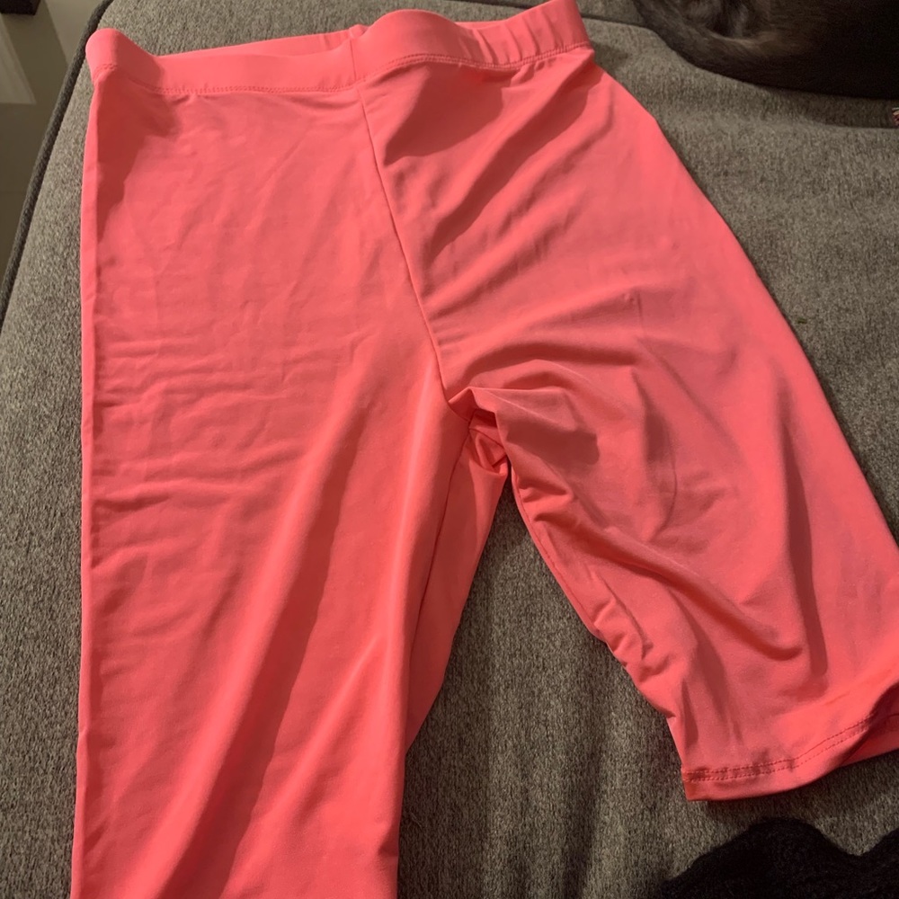 Pink biker shorts